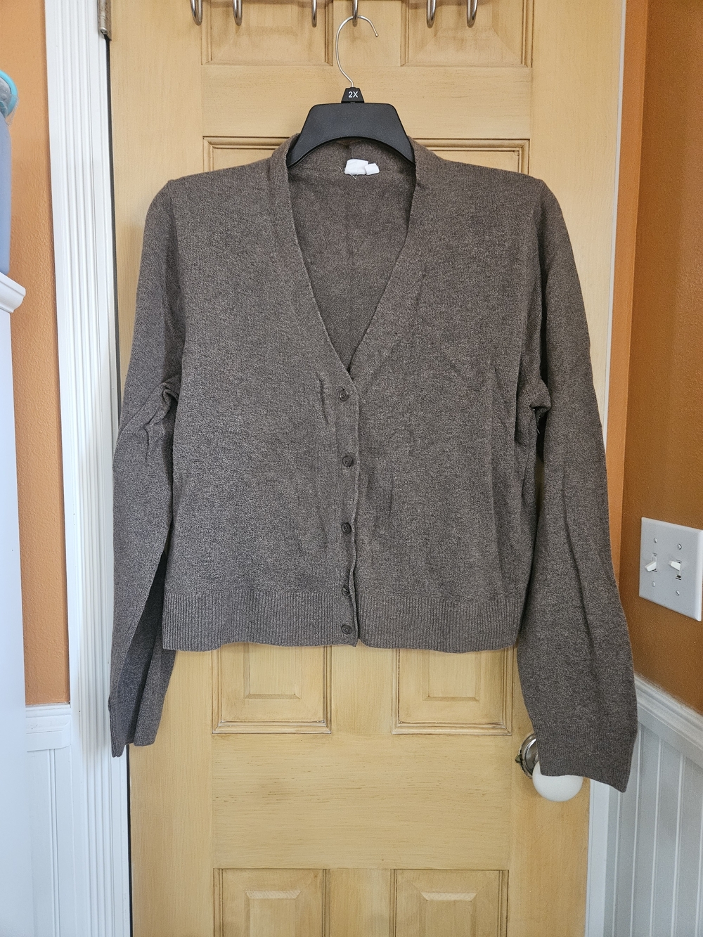 Gap Brown V-Neck Button Cardigan Sweater